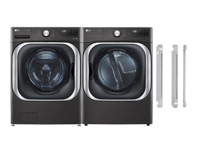 29" LG Front Load Washer and Front Load Electric Dryer and Stacking Kit