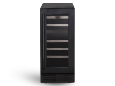 15" Marathon Dual Zone Wine Cooler in Black Steel