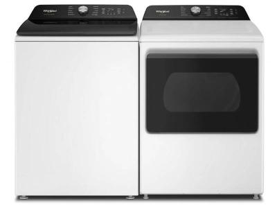 27" Whirlpool Top Load Washer & Smart Electric Dryer
