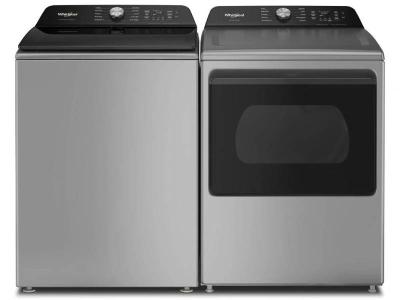 27" Whirlpool Top Load Washer & Smart Electric Dryer