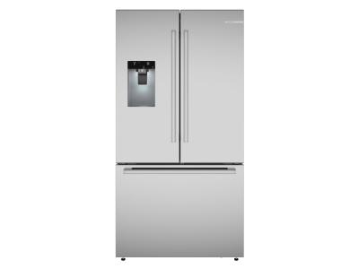 36" Bosch 500 Series French Door Bottom Mount Refrigerator Brushed steel Anti-Fingerprint Total No Frost