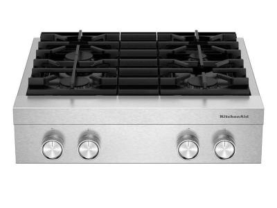 30" KitchenAid 4-Burner Gas Commercial-Style Rangetop