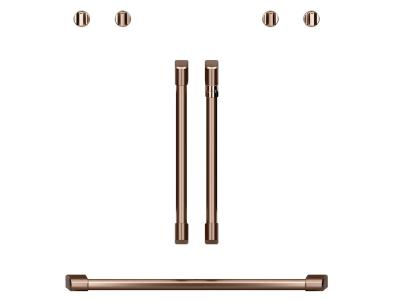 Café Wall Oven Kit With 2 French-Door Handles And 4 Knobs In Brushed Copper