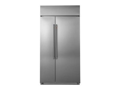 48" Café Built In Side by Side Refrigerator in Stainless Steel