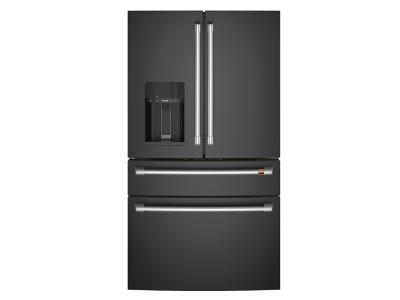 36" Café 22.3 Cu. Ft. Counter-Depth 4-Door French Door Refrigerator in Matte Black