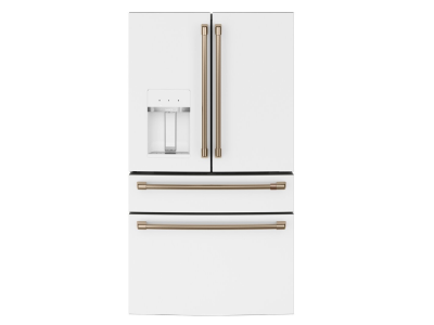 36" Café 22.3 Cu. Ft. Counter-Depth 4 Door French Door Refrigerator in Matte White
