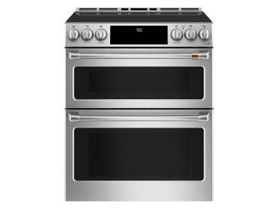 30" Café 7.0 Cu. Ft. Slide-In Front Control Induction and Convection Double Oven Range