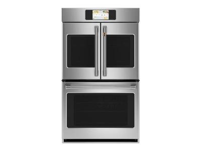 30" Café 10.0 Cu. Ft. Built In French Door Double Convection Wall Oven In Stainless Steel