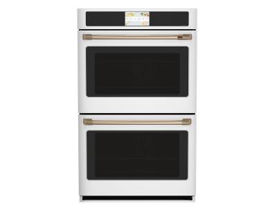 30" Café 10 Cu. Ft. Built-In Convection Double Wall Oven In Matte White