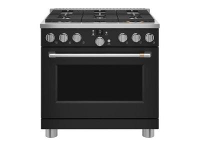 36" Café 5.7 Cu. Ft. Smart Freestanding Dual Fuel Range With Natural Gas