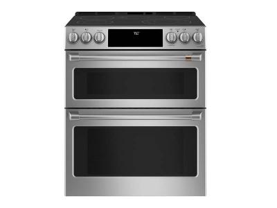 30" Café Slide-In Front Control Radiant Double Oven Range