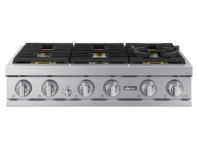 36" Dacor Transitional Natural Gas Rangetop in Silver Stainless