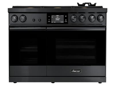 48" Dacor Contemporary Style Liquid Propane Steam Pro Range In Graphite Stainless Steel
