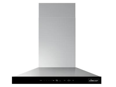 30" Dacor Chimney Wall Hood With Connectivity In Silver Stainless Steel