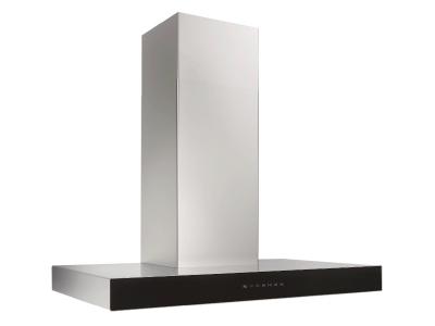 30" Best Ispira Stainless Steel Chimney Range Hood With Black Glass