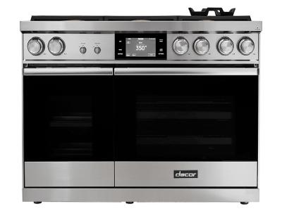 48" Dacor Contemporary Style Natural Gas Steam Pro Range In Stainless Steel