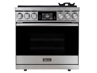 36" Dacor Contemporary Style Natural Gas Steam Pro Range In Stainless Steel