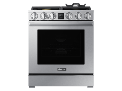 30" Dacor 6 Cu. Ft. Transitional Style Gas Range in Silver Stainless