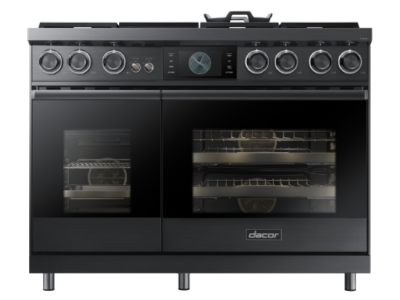 48" Dacor Contemporary 6.6 Cu. Ft. Dual-Fuel Steam Range with Integrated Griddle in Graphite Stainless