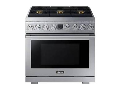 36" Dacor Transitional Gas Range in Silver Stainless Steel