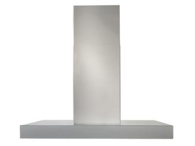 36" Best Ispira Stainless Steel Island Range Hood With Brushed Gray Glass