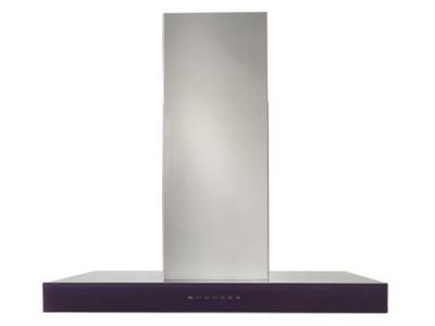 36" Best Ispira Stainless Steel Island Range Hood With Black Glass