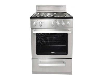 24" Danby 2.5 Cu. Ft. Free Standing Electric Range In Stainless Steel