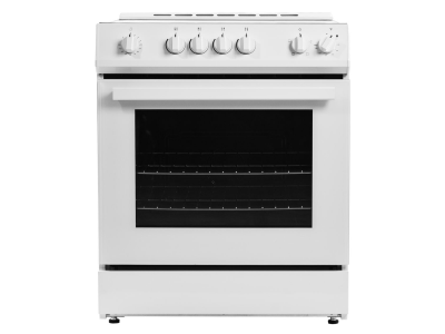 30" Danby 5.0 Cu. Ft. Slide-In Smooth Top Electric Range with Knob Controls in White