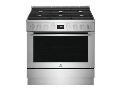 36" Electrolux 4.4 Cu. Ft. Freestanding Dual Fuel Range with 6 Sealed Burners  -