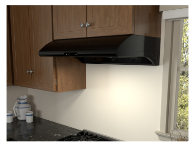 30" Zephyr Core Collection Typhoon Under Cabinet Range Hood in Black