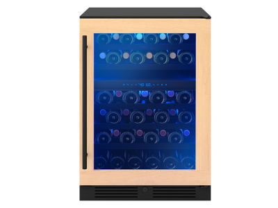 24" Zephyr 5.2 Cu. Ft. Dual Zone Wine Cooler in Panel Ready Glass
