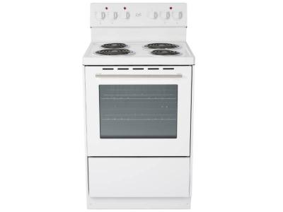 24" Epic  Freestanding  White Electric Coil Range