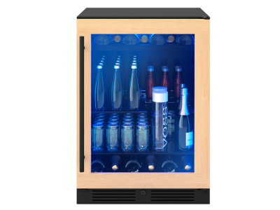 24" Zephyr 5.6 Cu. Ft. Single Zone Beverage Cooler in Panel Ready Glass
