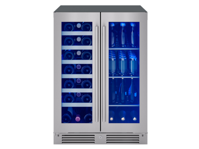 24" Zephyr 5.2 Cu. Ft. French Door Dual Zone Wine and Beverage Cooler