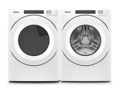 27" Whirlpool 5.0 Cu. Ft I.E.C. Closet Depth Front Load Washer And 7.4 Cu. Ft. Front Load Gas Dryer