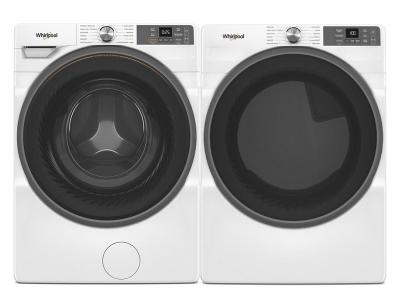 27" Whirlpool 5.2 Cu. Ft. Front Load Washer and 7.4 Cu. Ft. Electric Dryer with Wrinkle Shield Option