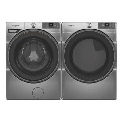 27" Whirlpool 5.2 Cu. Ft. Smart Front Load Washer and 7.4 Cu. Ft. Front Load Dryer