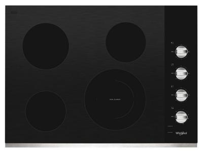 30" Whirlpool Electric Ceramic Glass Cooktop with Dual Radiant Element