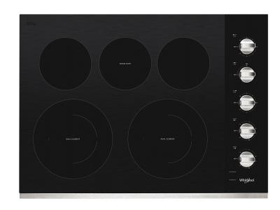 30" Whirlpool Electric Ceramic Glass Cooktop With Two Dual Radiant Elements