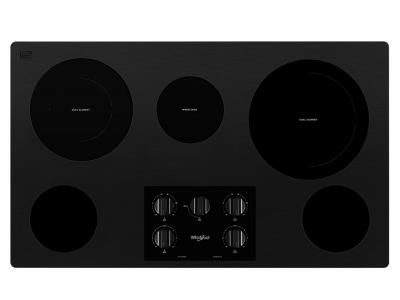 36" Whirlpool Electric Ceramic Glass Cooktop With Two Dual Radiant Elements