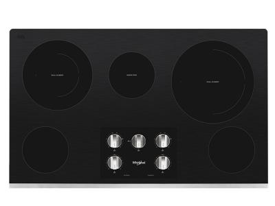 36" Whirlpool Electric Ceramic Glass Cooktop With Two Dual Radiant Elements