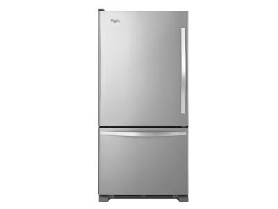 30" Whirlpool 19 Cu. Ft. Bottom-Freezer Refrigerator With Freezer Drawer