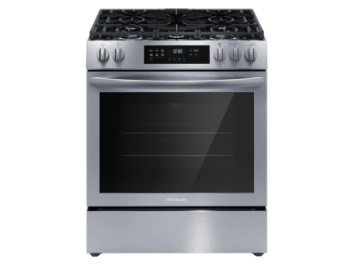 30" Frigidaire Front Control Freestanding Gas Range in Stainless Steel