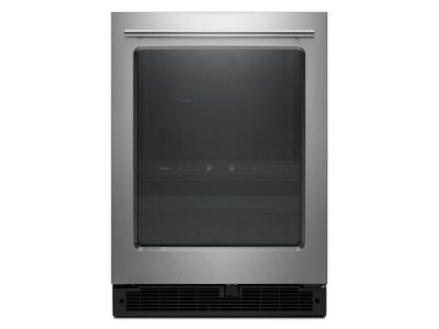 24" Whirlpool 5.2 Cu. Ft. Undercounter Beverage Center with Towel Bar Handle