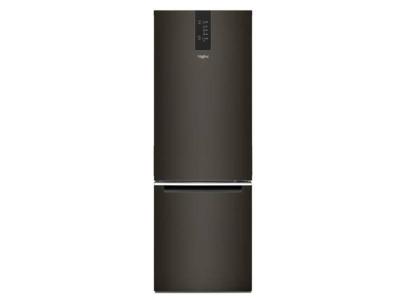 24" Whirlpool 12.9 Cu. Ft. Wide Bottom Freezer Refrigerator In Black Stainless