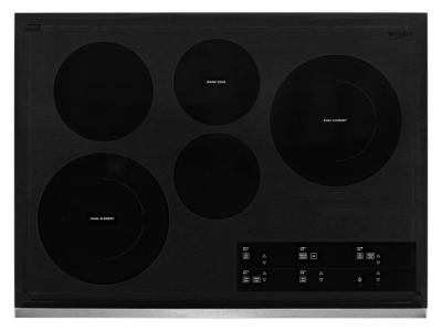 30" Whirlpool Electric Ceramic Glass Cooktop with Two Dual Radiant Elements