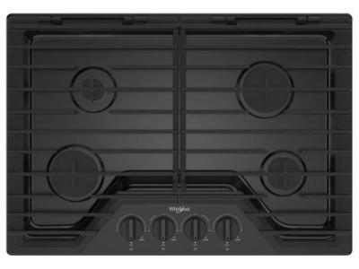 30" Whirlpool Gas Cooktop with EZ-2-Lift Hinged Cast-Iron Grates