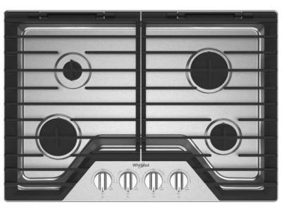 30" Whirlpool Gas Cooktop with EZ-2-Lift Hinged Cast-Iron Grates