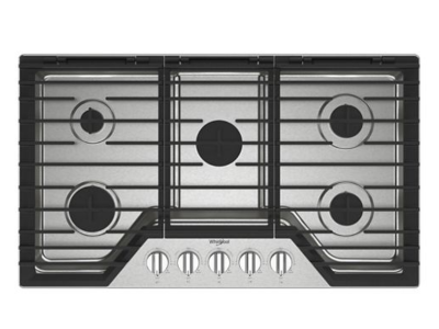 36" Whirlpool Gas Cooktop with EZ-2-Lift™ Hinged Cast-Iron Grates