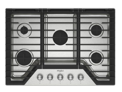 30" Whirlpool  Gas Cooktop with Fifth Burner
